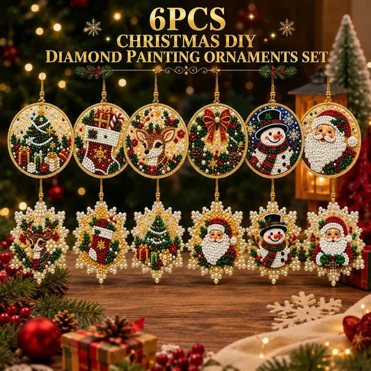🎄 DIY Christmas Diamond Art Ornament Set -Create Your Own Holiday Magic