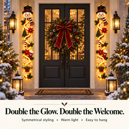 🎄 Turn Any Doorway Into Christmas Magic – Glowing Holiday Door Hanger
