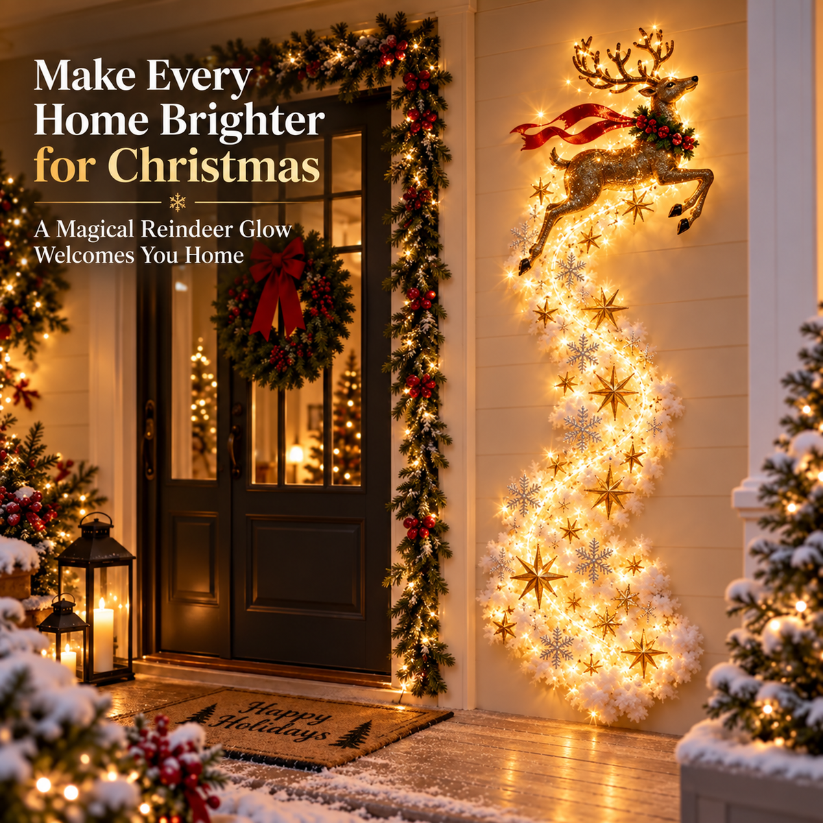 🎄 Magical Christmas Wall Light – 🎅Turn Your Wall Into a Holiday Wonderland🎁