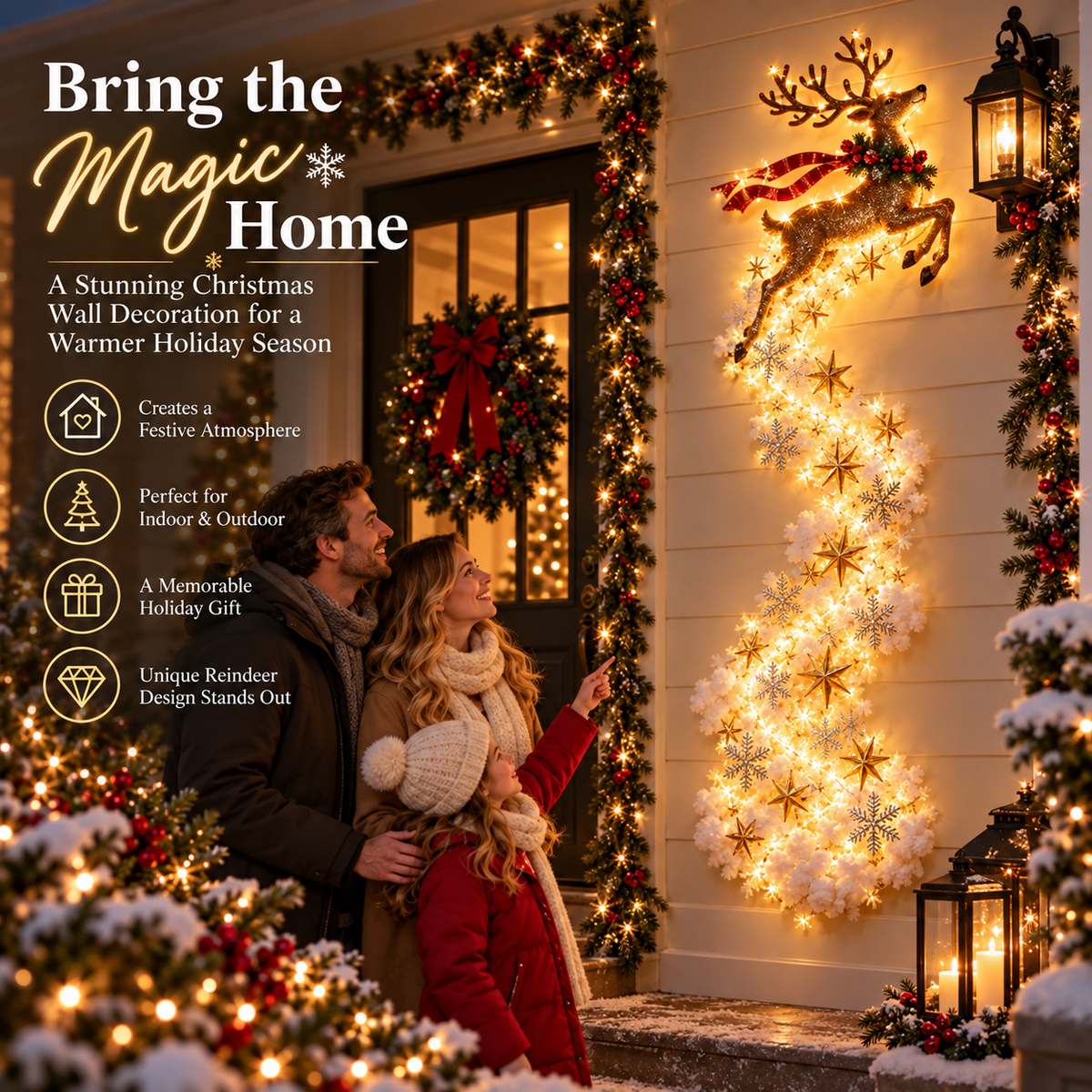 Magical Christmas Wall Light – Turn Your Wall Into a Holiday Wonderland