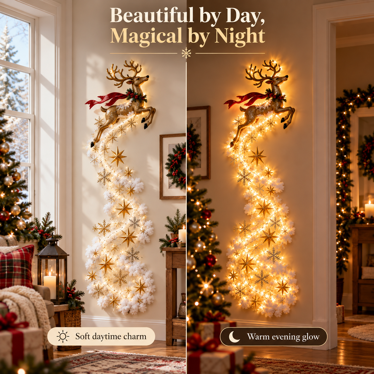 🎄 Magical Christmas Wall Light – 🎅Turn Your Wall Into a Holiday Wonderland🎁