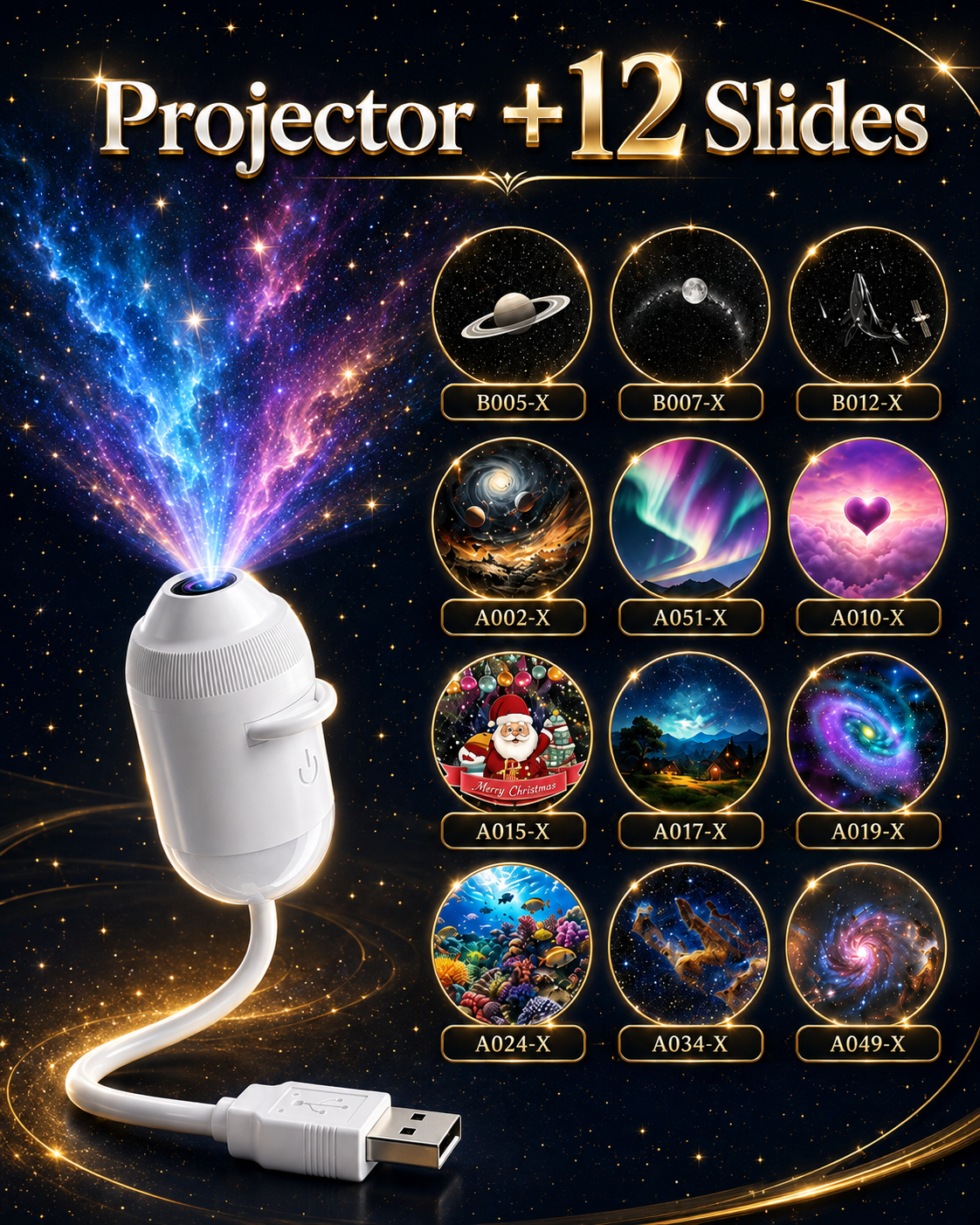 ⭐️Projector +12Slides (Most Popular)