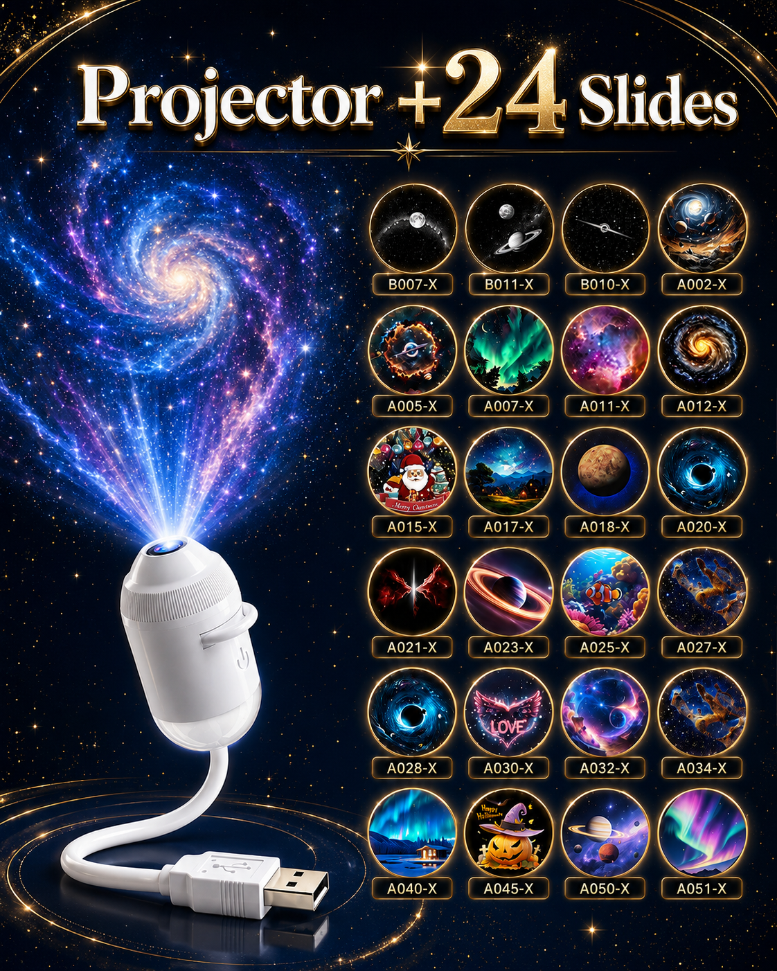 💎Projector +24 Slides (Best Deal)