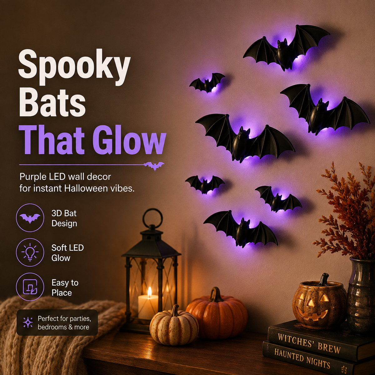 Glow Bat Wall Lights