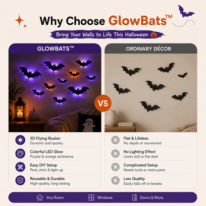Glow Bat Wall Lights