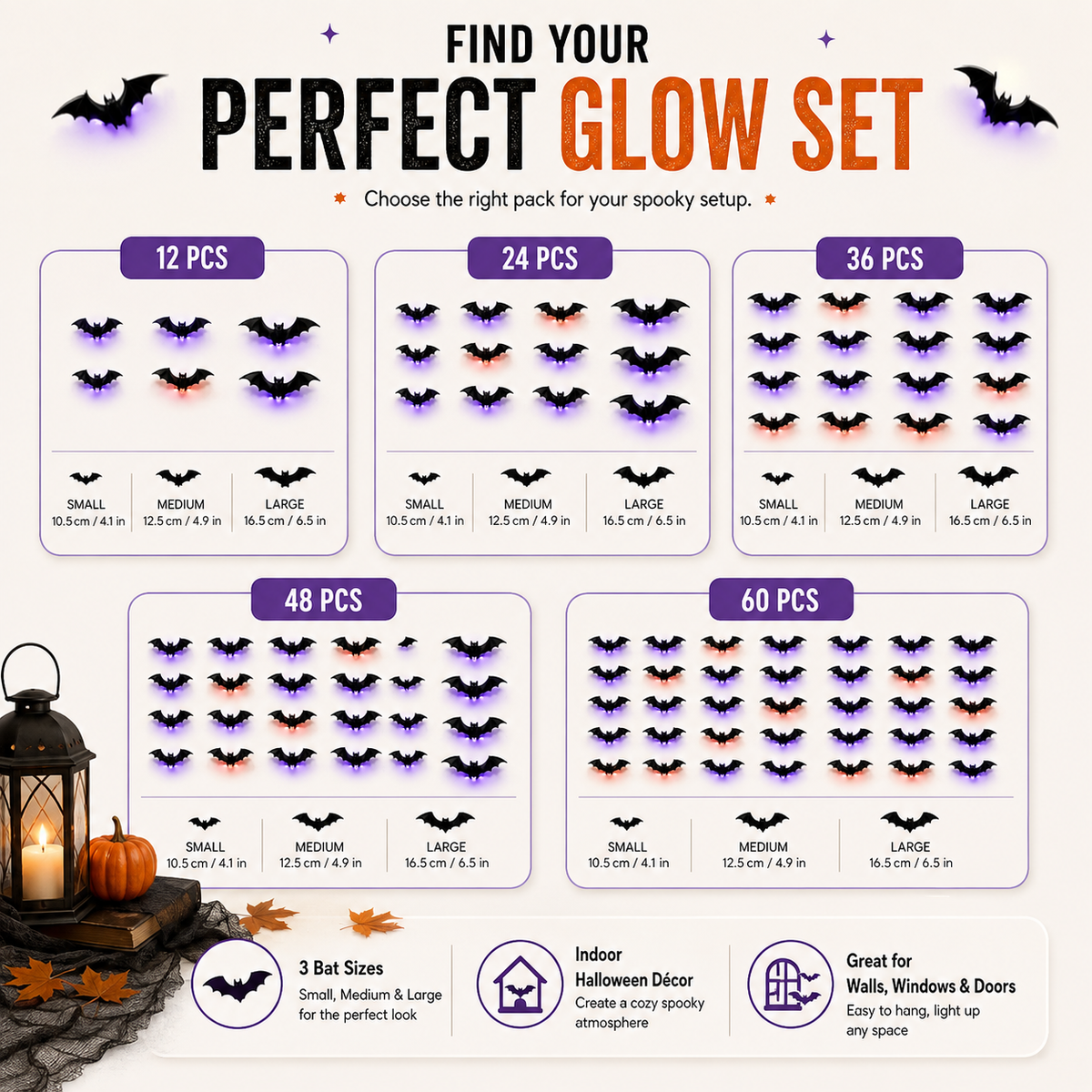 Glow Bat Wall Lights
