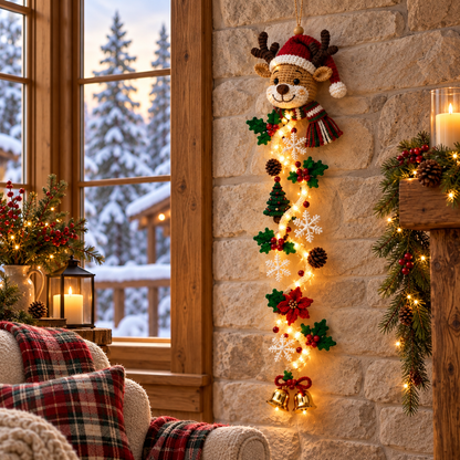 🎄 Turn Any Doorway Into Christmas Magic – Glowing Holiday Door Hanger ✨