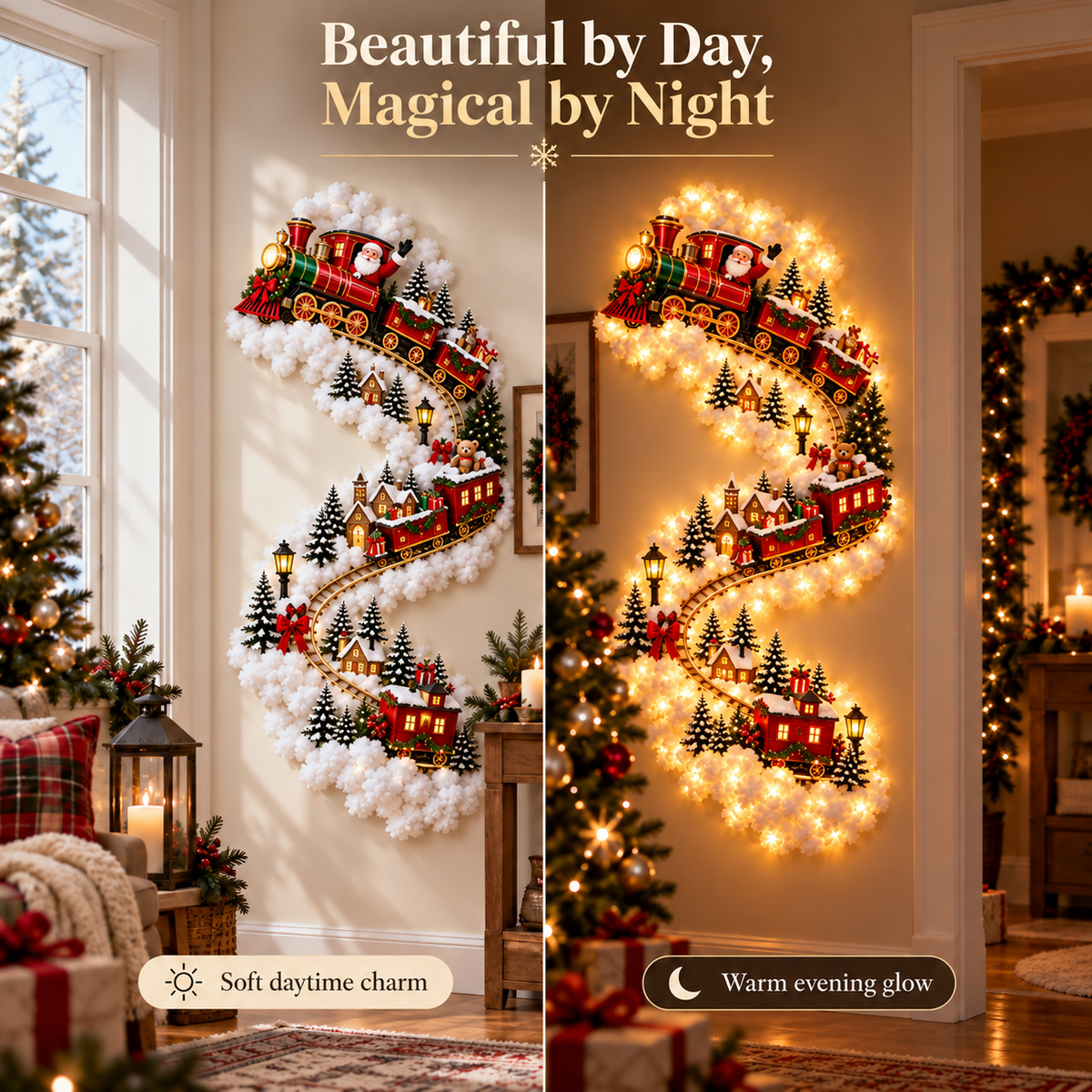 🎄 Magical Christmas Wall Light – 🎅Turn Your Wall Into a Holiday Wonderland🎁