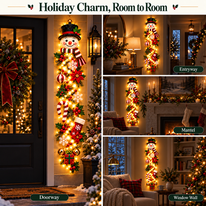 🎄 Turn Any Doorway Into Christmas Magic – Glowing Holiday Door Hanger ✨